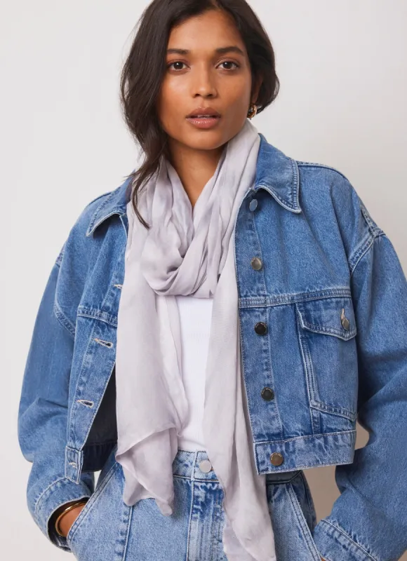 Grey Tie Dye Lightweight Scarf sold by Mint Velvet