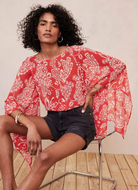 Gracie Print Long Sleeve Top sold by Mint Velvet