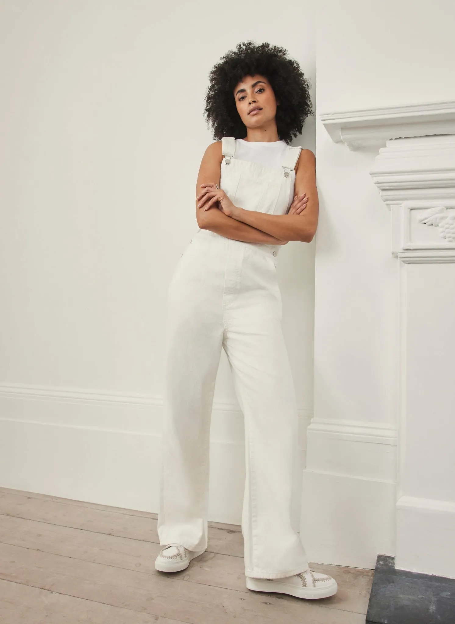 Cream Denim Dungarees sold by Mint Velvet product image thumbnail 2