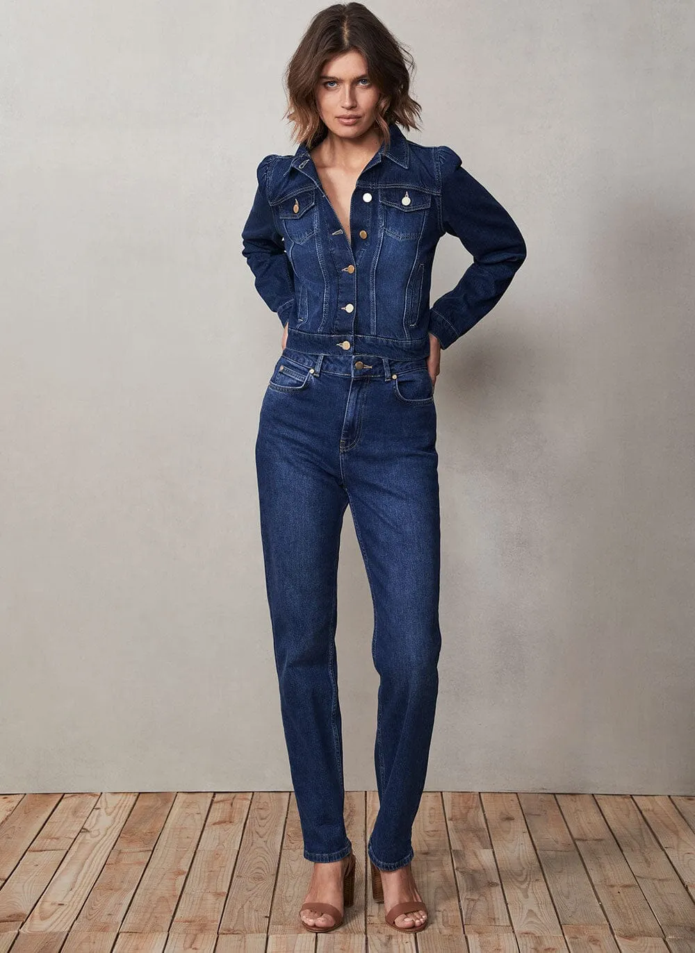 Dark Indigo Puff Denim Jacket sold by Mint Velvet product image thumbnail 5