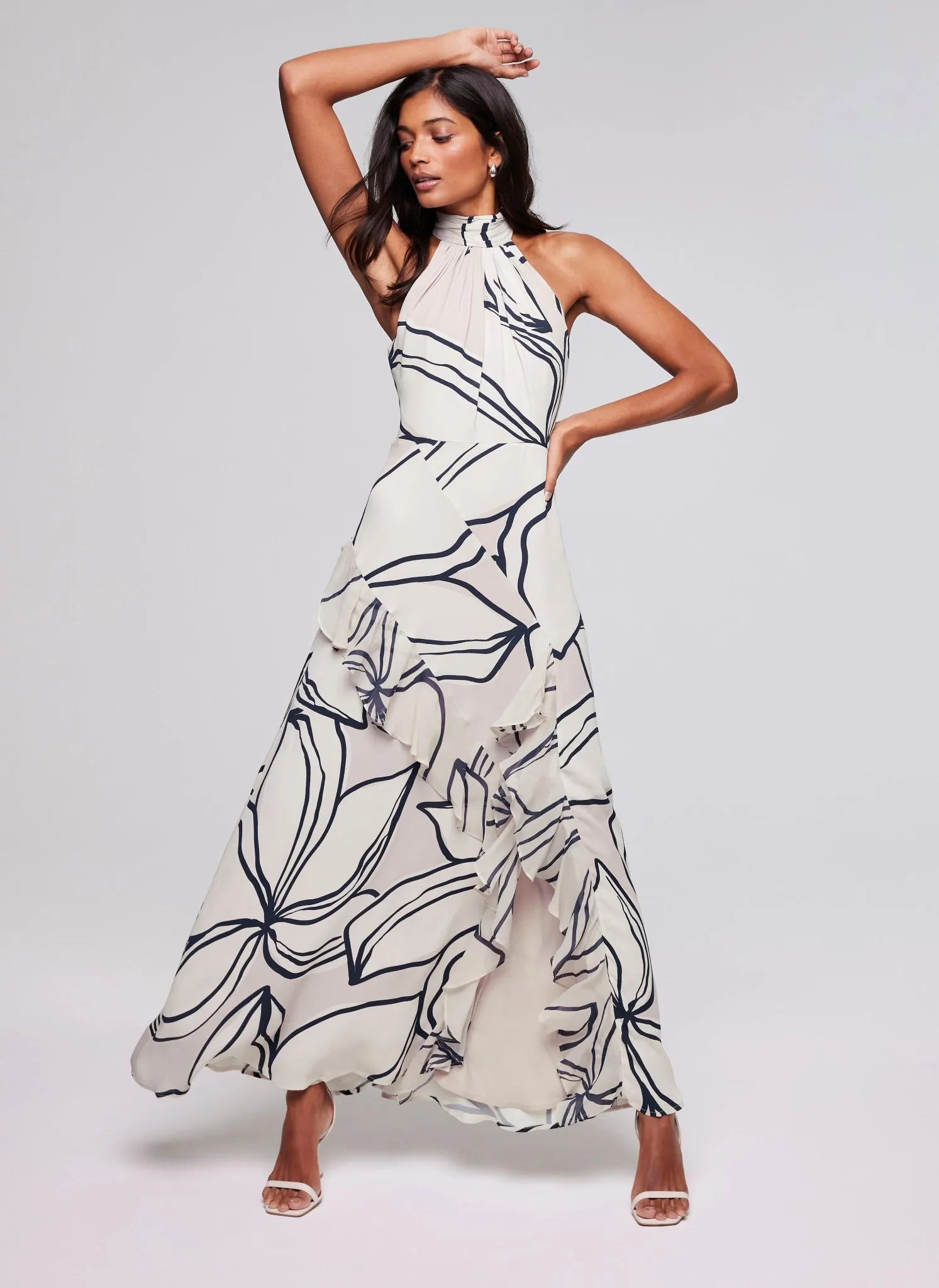 Pale Pink Printed Maxi Dress sold by Mint Velvet