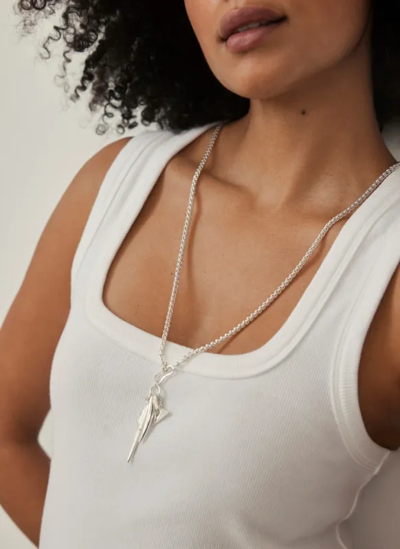 Silver Tone Charm Necklace sold by Mint Velvet