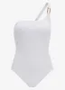White One Shoulder Swimsuit sold by Mint Velvet