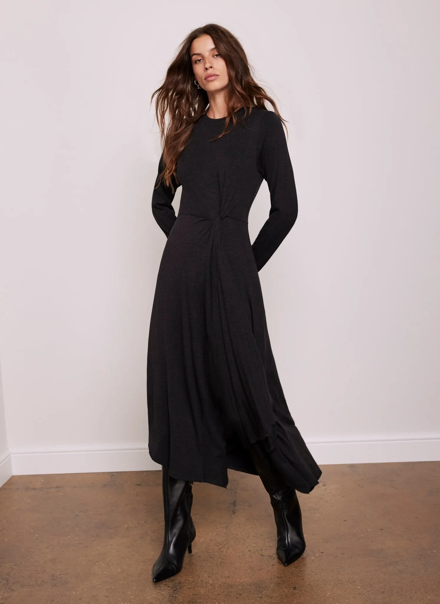 Grey Twist Detail Jersey Midi Dress sold by Mint Velvet product image thumbnail 4