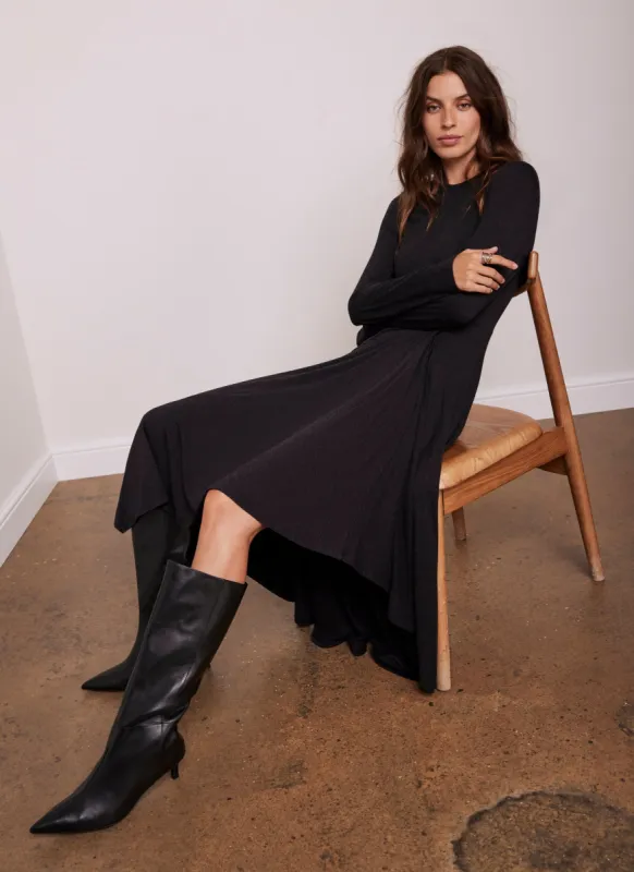 Grey Twist Detail Jersey Midi Dress sold by Mint Velvet