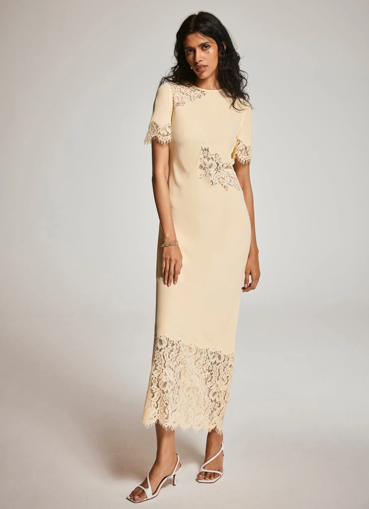 Yellow Lace Maxi Dress | Parallel