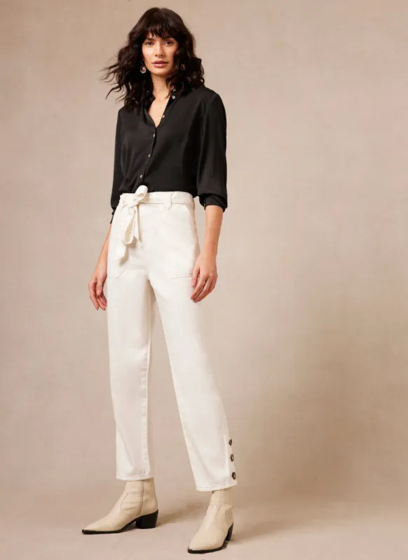 Cream Paperbag Trousers sold by Mint Velvet