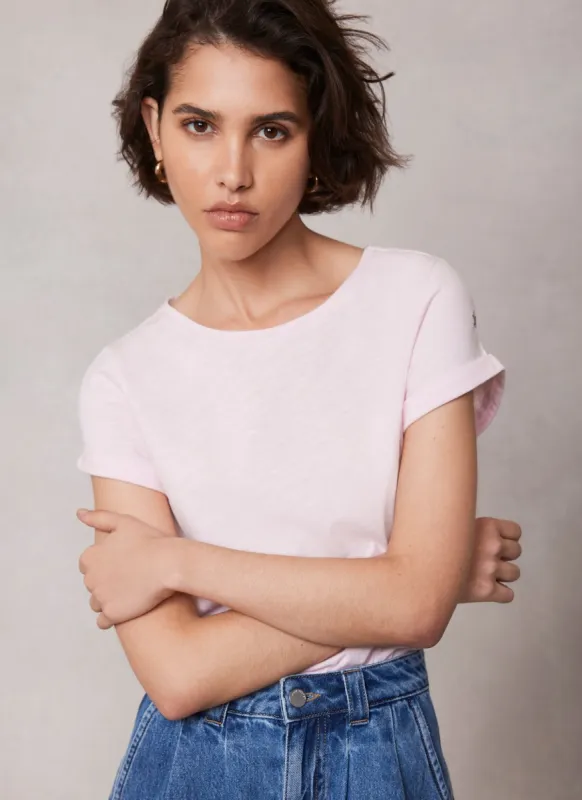 Pink Cotton Star T-Shirt sold by Mint Velvet