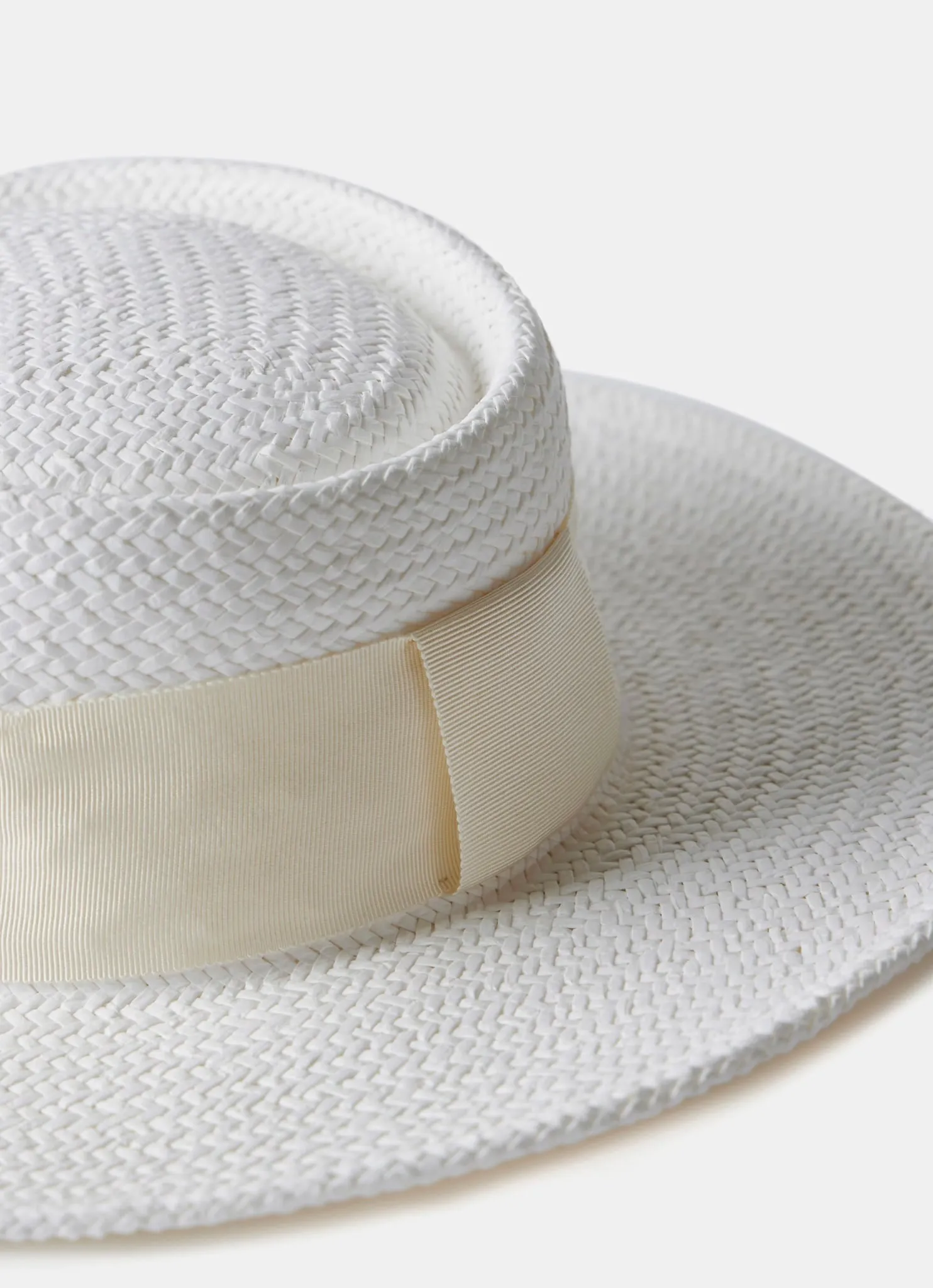 Cream Straw Boater Hat sold by Mint Velvet product image thumbnail 4