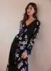 Black Floral Midi Dress sold by Mint Velvet