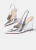 Silver Pointed Wedge Heels sold by Mint Velvet