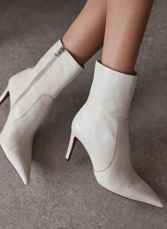 White Patent Leather Ankle Boots sold by Mint Velvet