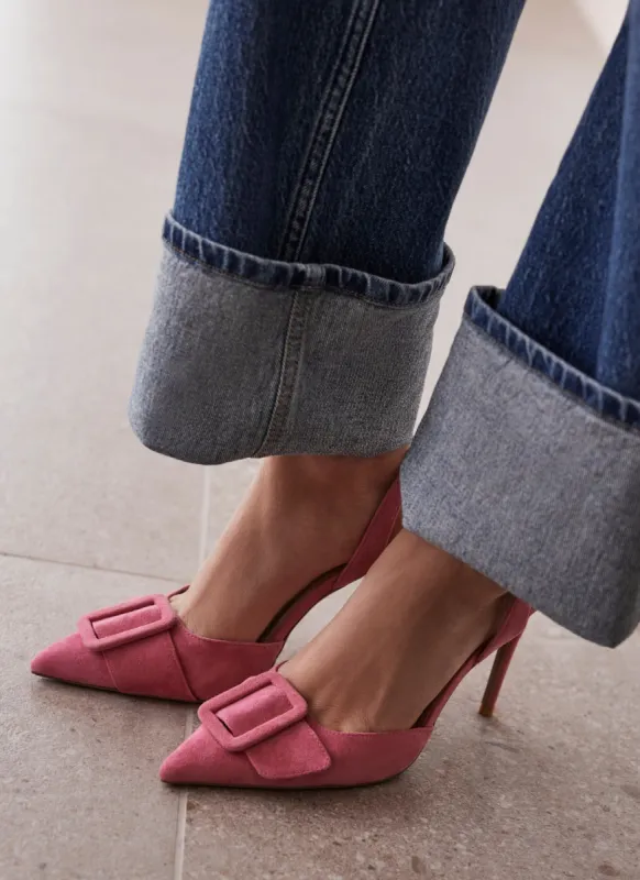 Pink Suede Slingback Heels sold by Mint Velvet