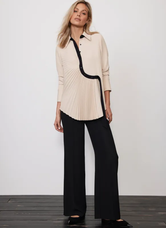 Cream Pleated Shirt sold by Mint Velvet