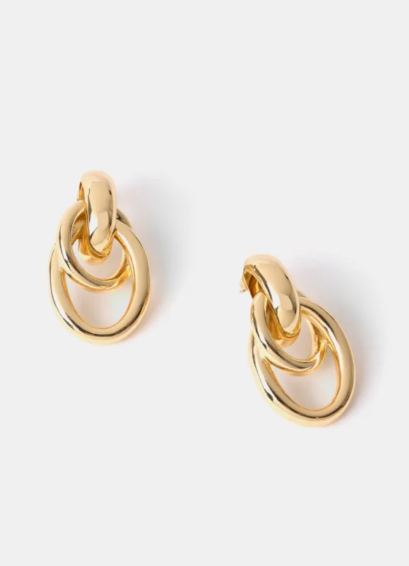 Gold Tone Link Earrings sold by Mint Velvet