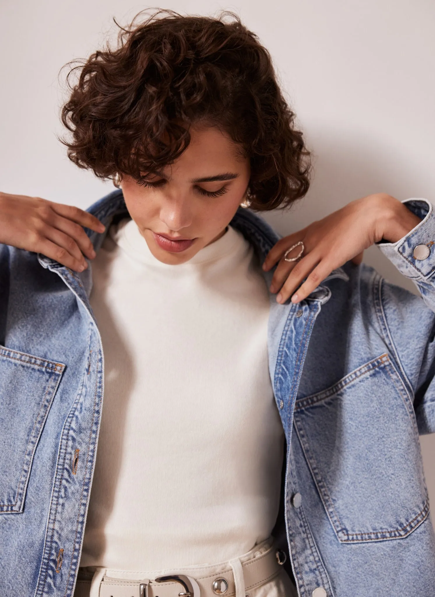 Indigo Oversized Denim Shacket sold by Mint Velvet product image thumbnail 5