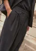 Dark Grey Pleat Wide Trousers sold by Mint Velvet