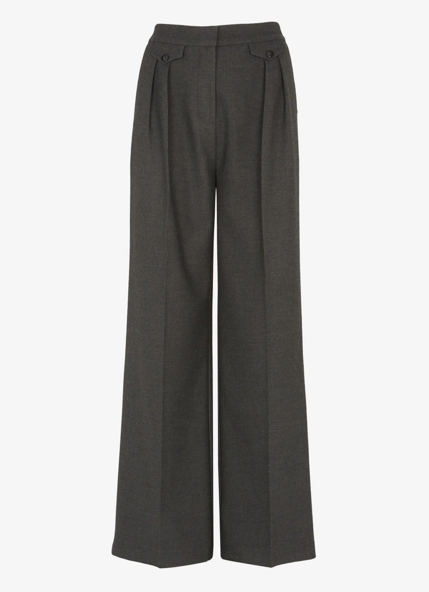 Dark Grey Pleat Wide Trousers sold by Mint Velvet product image thumbnail 5