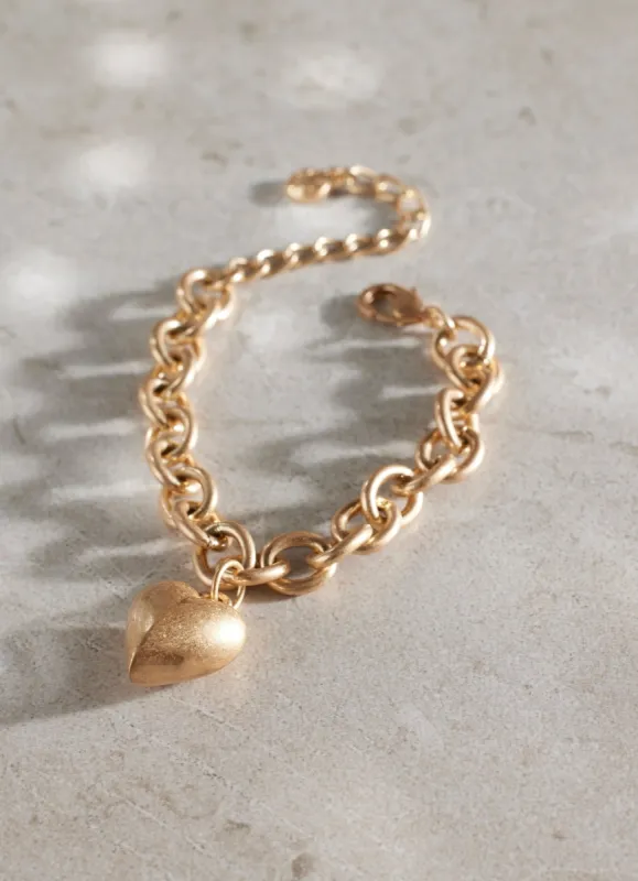 Gold Tone Heart Bracelet sold by Mint Velvet