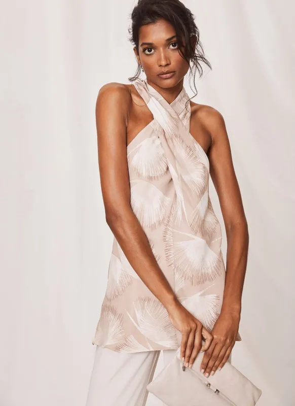 Iris Print Halter Top sold by Mint Velvet