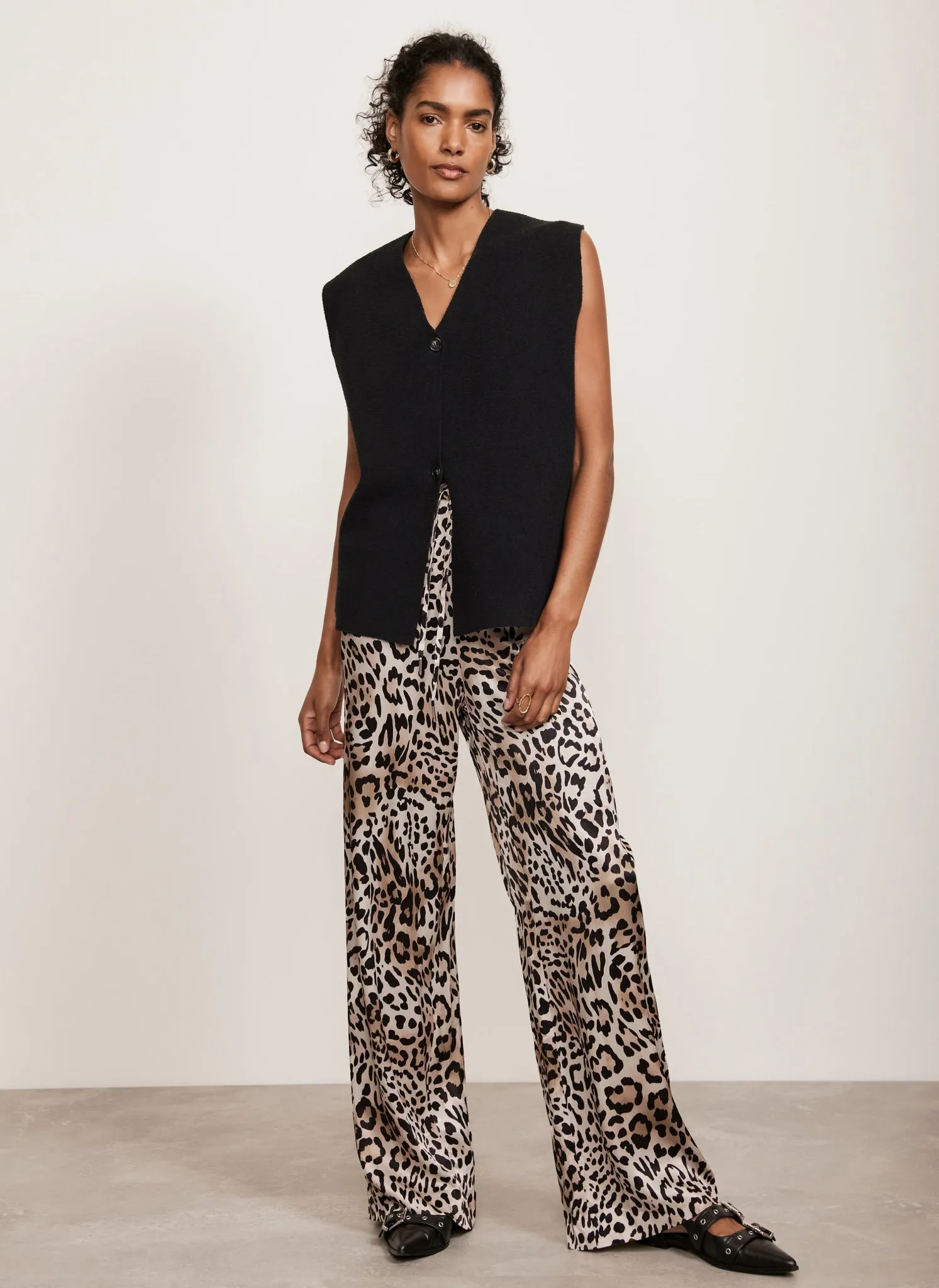 Leopard Print Wide Leg Trousers sold by Mint Velvet product image thumbnail 4