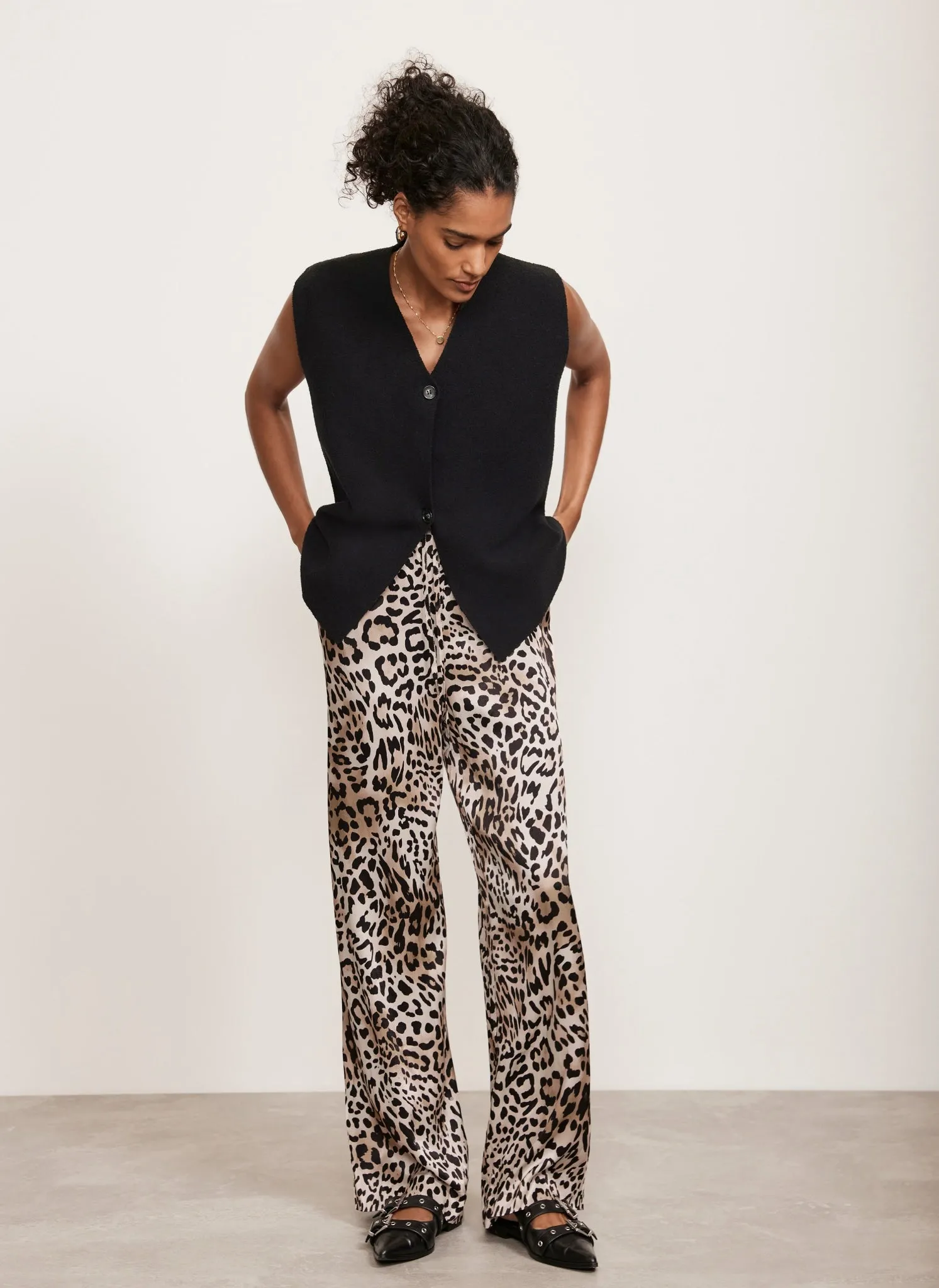 Leopard Print Wide Leg Trousers sold by Mint Velvet product image thumbnail 5