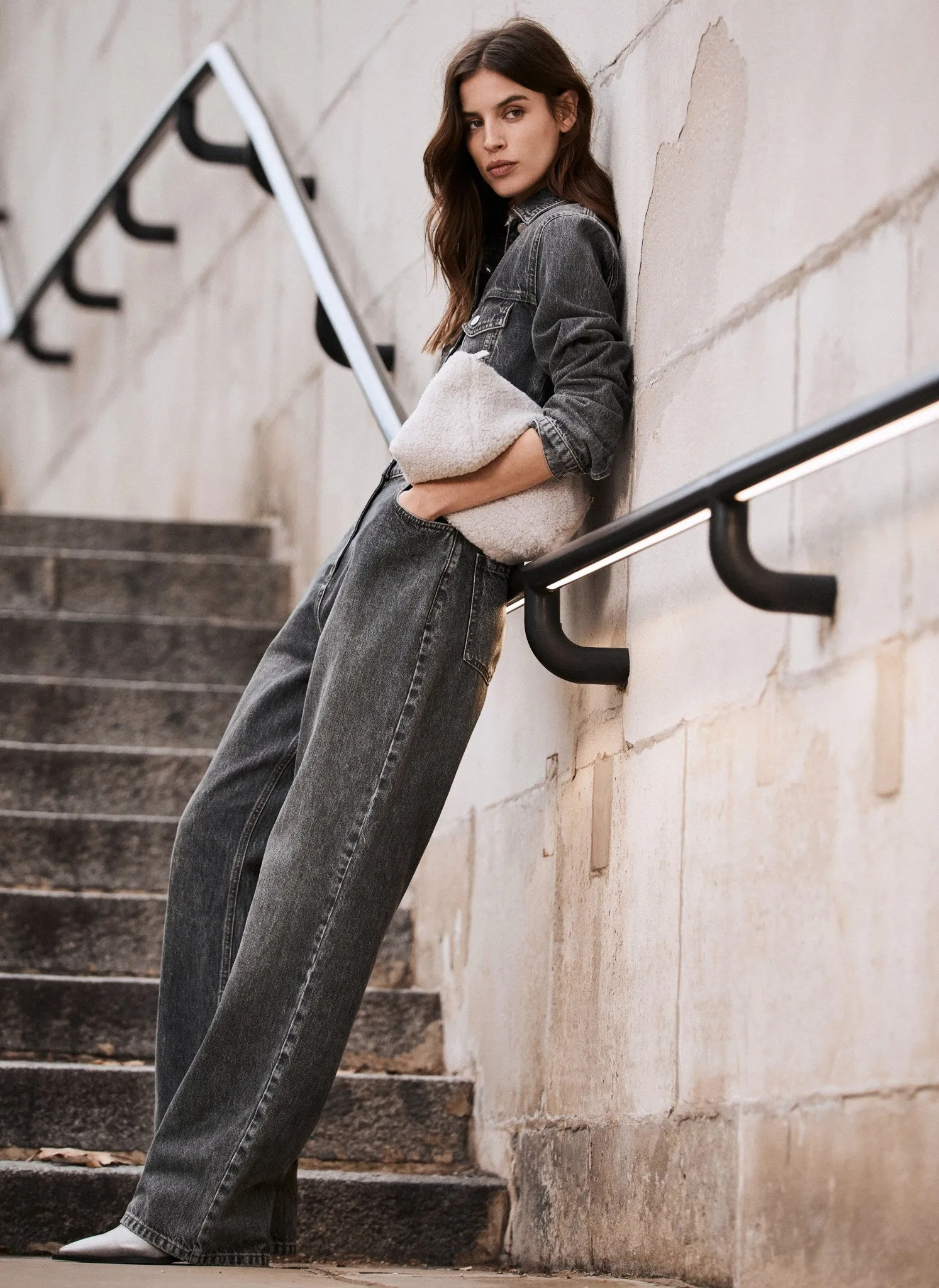Grey Washed Denim Jumpsuit sold by Mint Velvet product image thumbnail 2