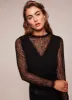 Black Lace Top sold by Mint Velvet