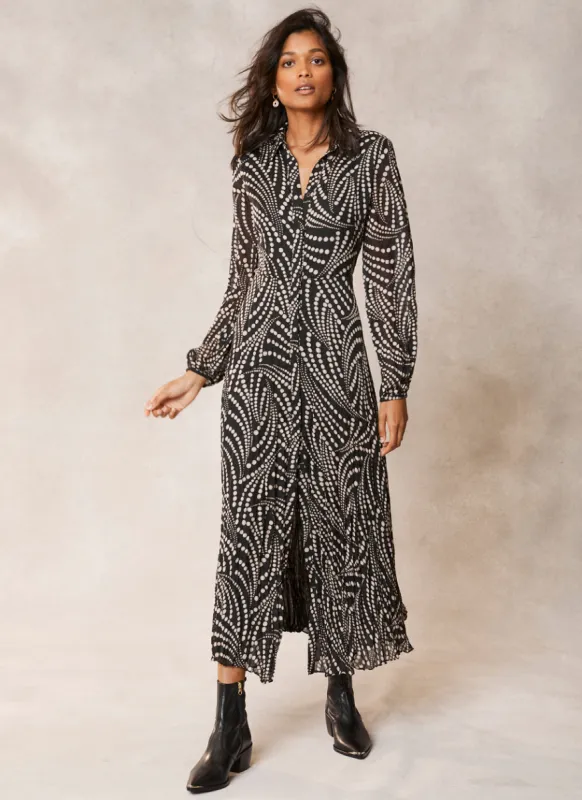 Nancy Print Maxi Shirt Dress sold by Mint Velvet