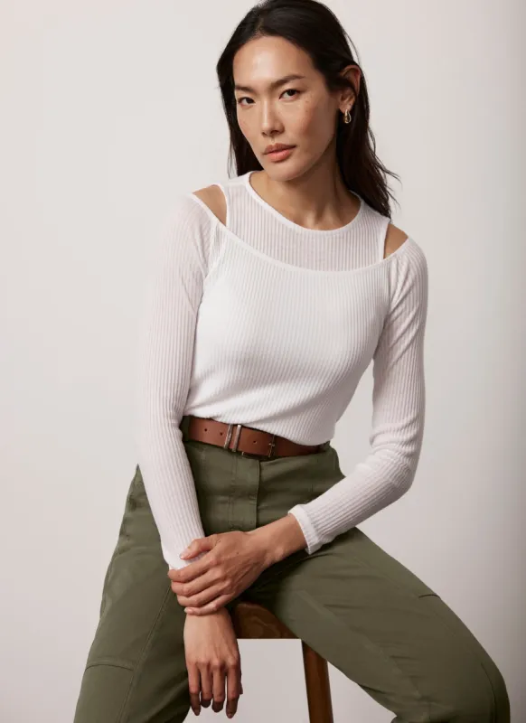 White Double Layered Top sold by Mint Velvet