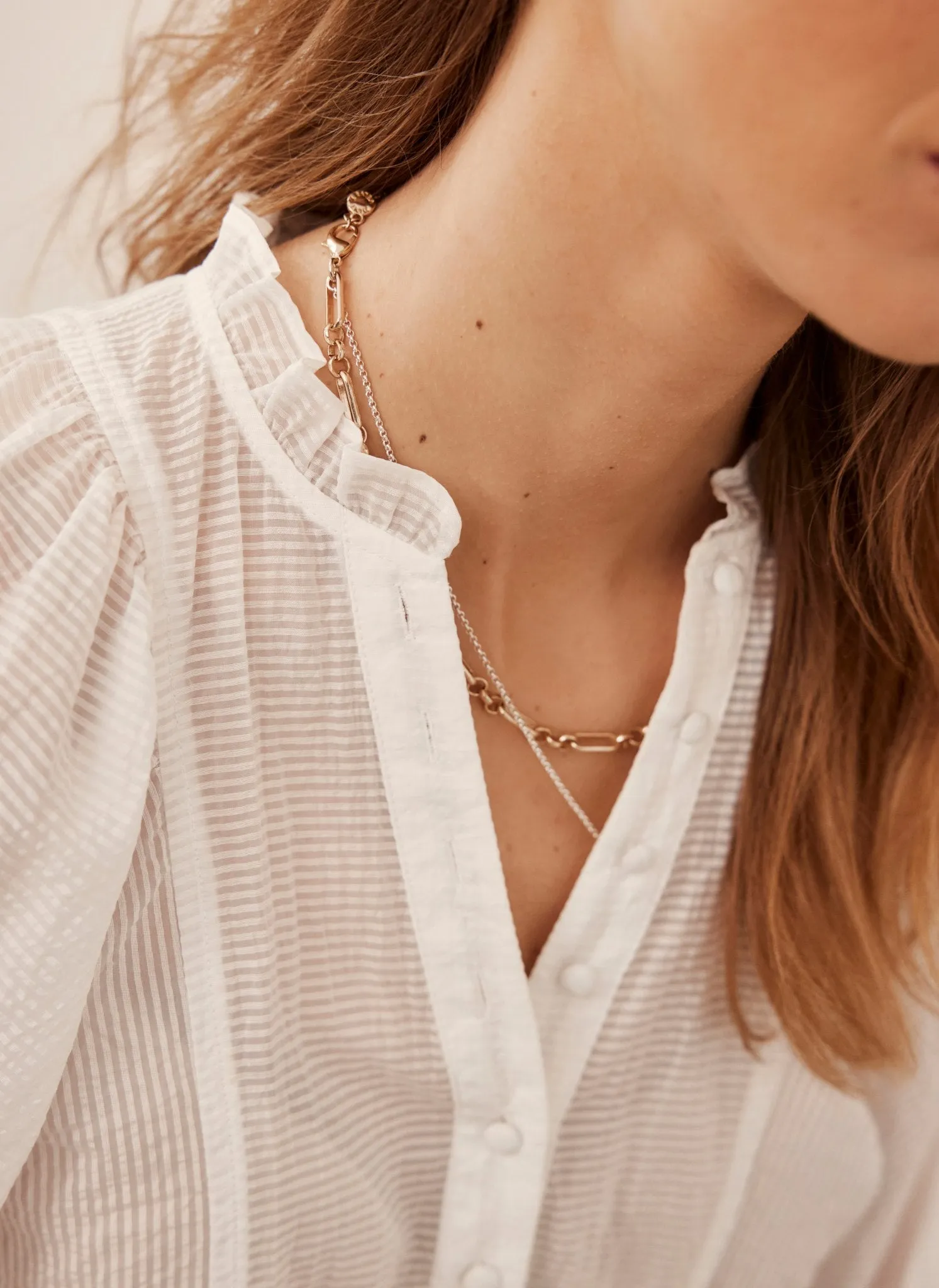 White Striped Blouse sold by Mint Velvet product image thumbnail 4