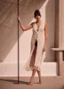 Cream Crochet Cotton Longline Waistcoat sold by Mint Velvet