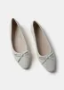 Cream Leather Bow Ballet Flats sold by Mint Velvet