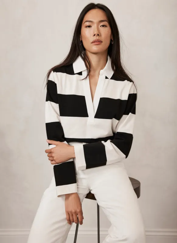 Navy Striped Rugby Shirt sold by Mint Velvet