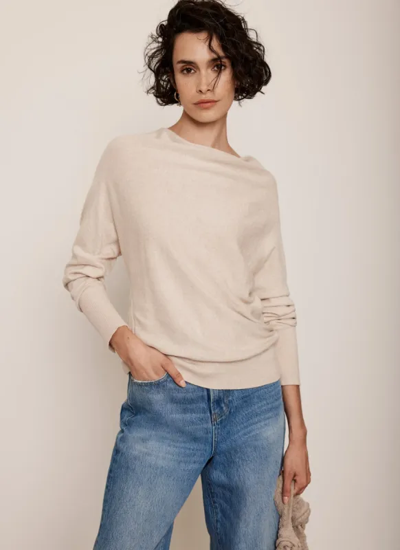 Neutral Cotton Blend Cowl Neck Jumper sold by Mint Velvet