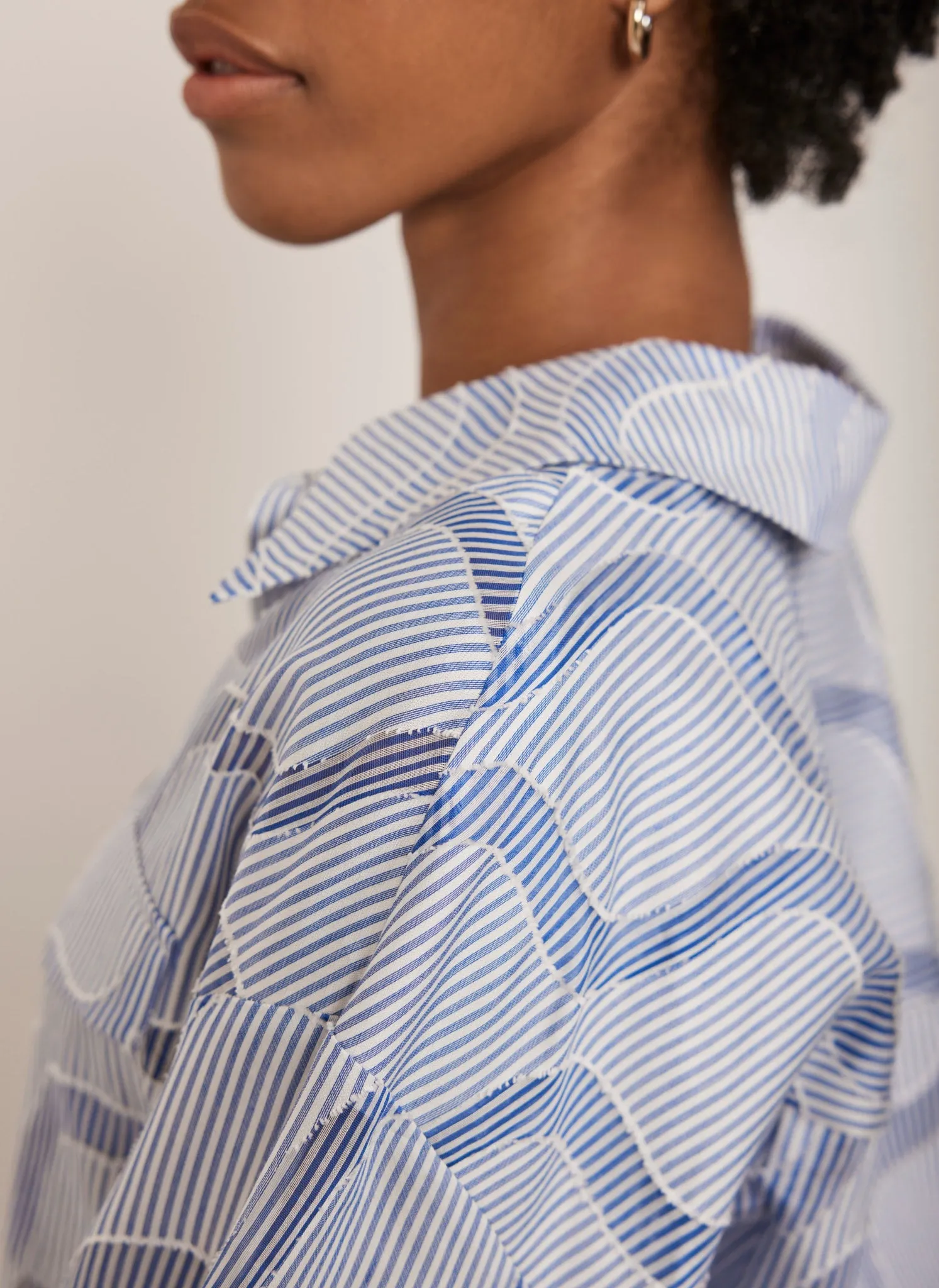 Blue Stripe Jacquard Shirt sold by Mint Velvet product image thumbnail 5