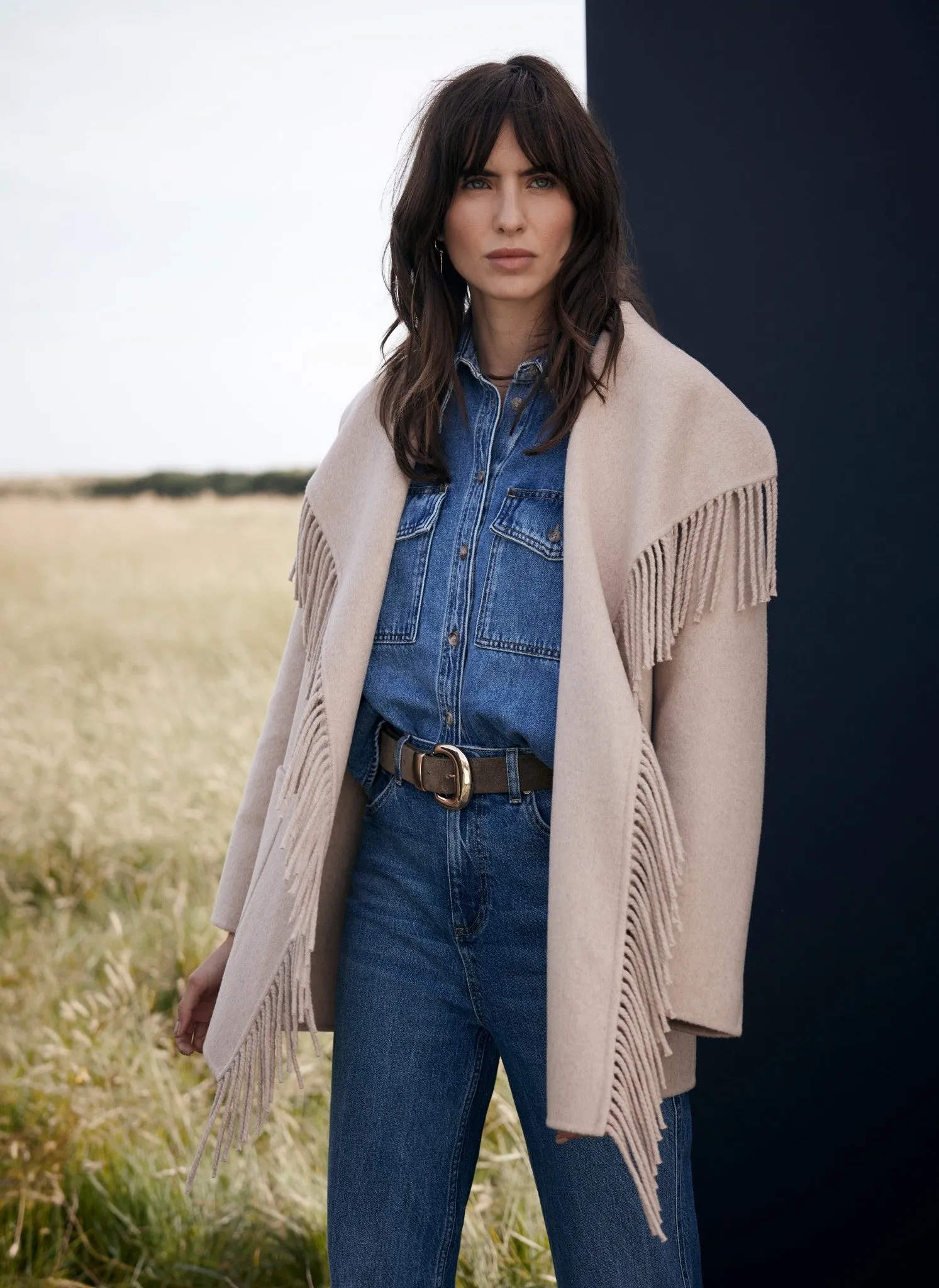 Beige Double Faced Tassel Coat sold by Mint Velvet product image thumbnail 5