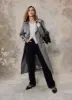 Grey Cotton Relaxed Trench Coat sold by Mint Velvet