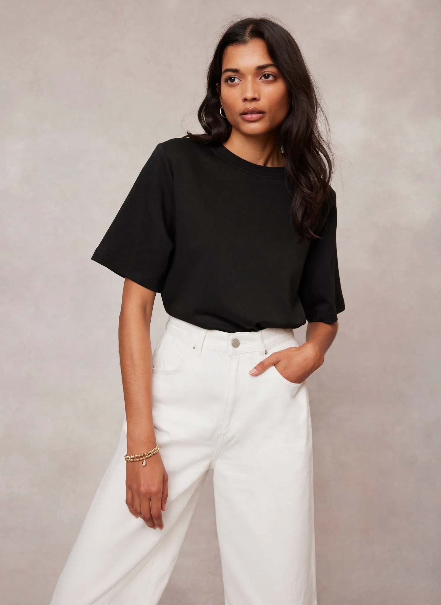 Black Ultimate Cotton T-Shirt sold by Mint Velvet product image thumbnail 4
