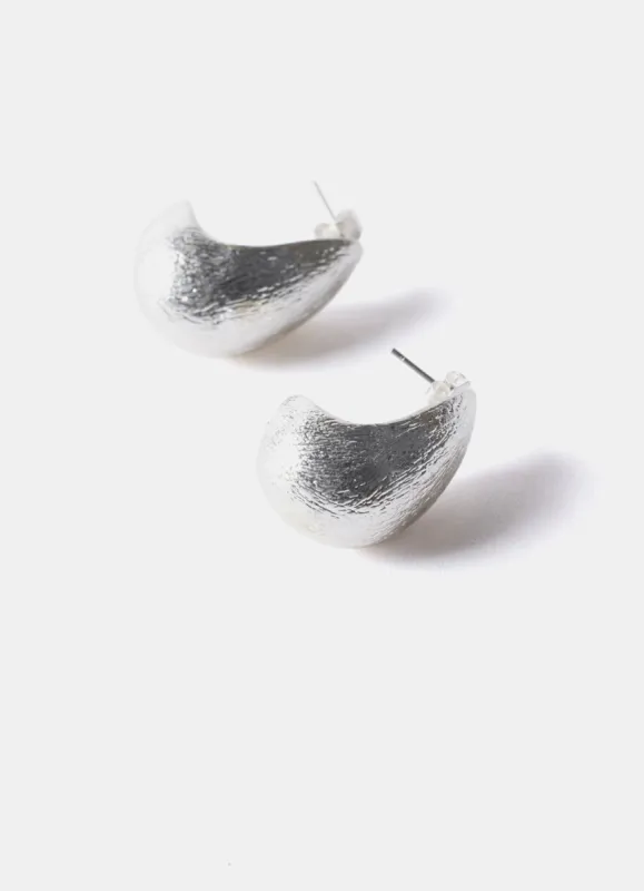 Silver Tone Textured Drop Earrings sold by Mint Velvet