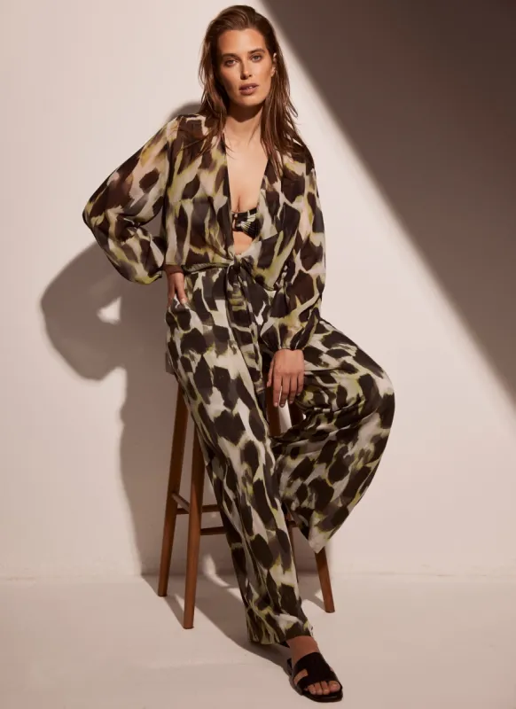 Green Print Top & Trousers Set sold by Mint Velvet