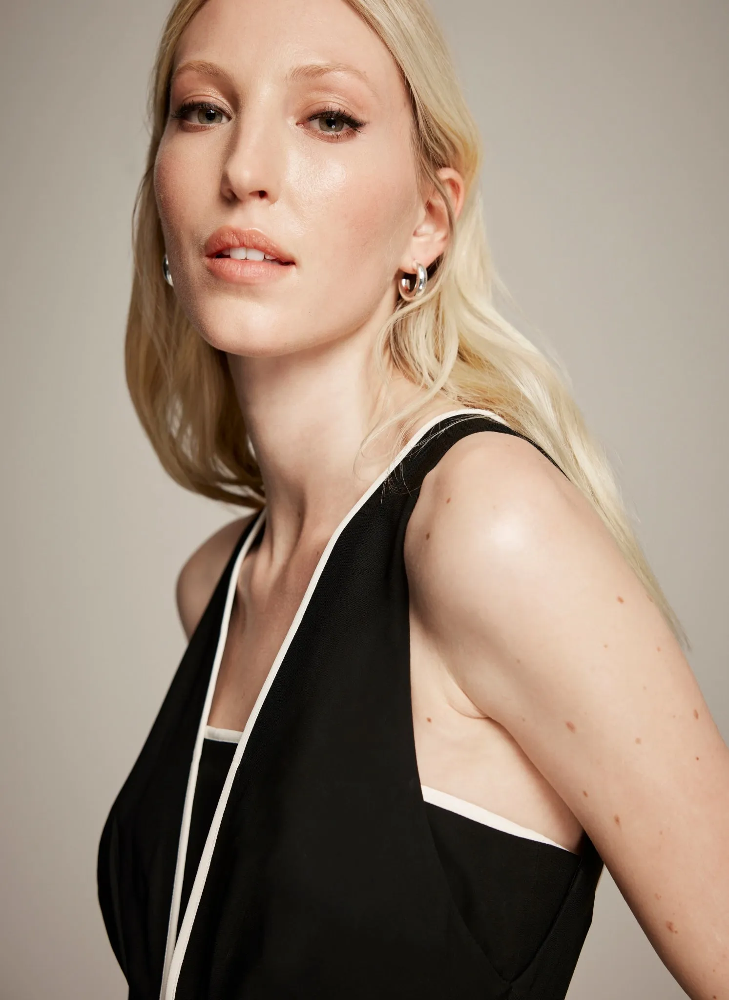 Black Contrast Wide Leg Jumpsuit sold by Mint Velvet product image thumbnail 5