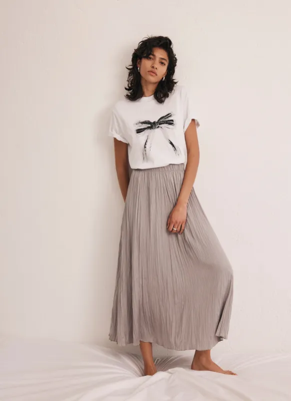 Grey Crinkle Maxi Skirt sold by Mint Velvet