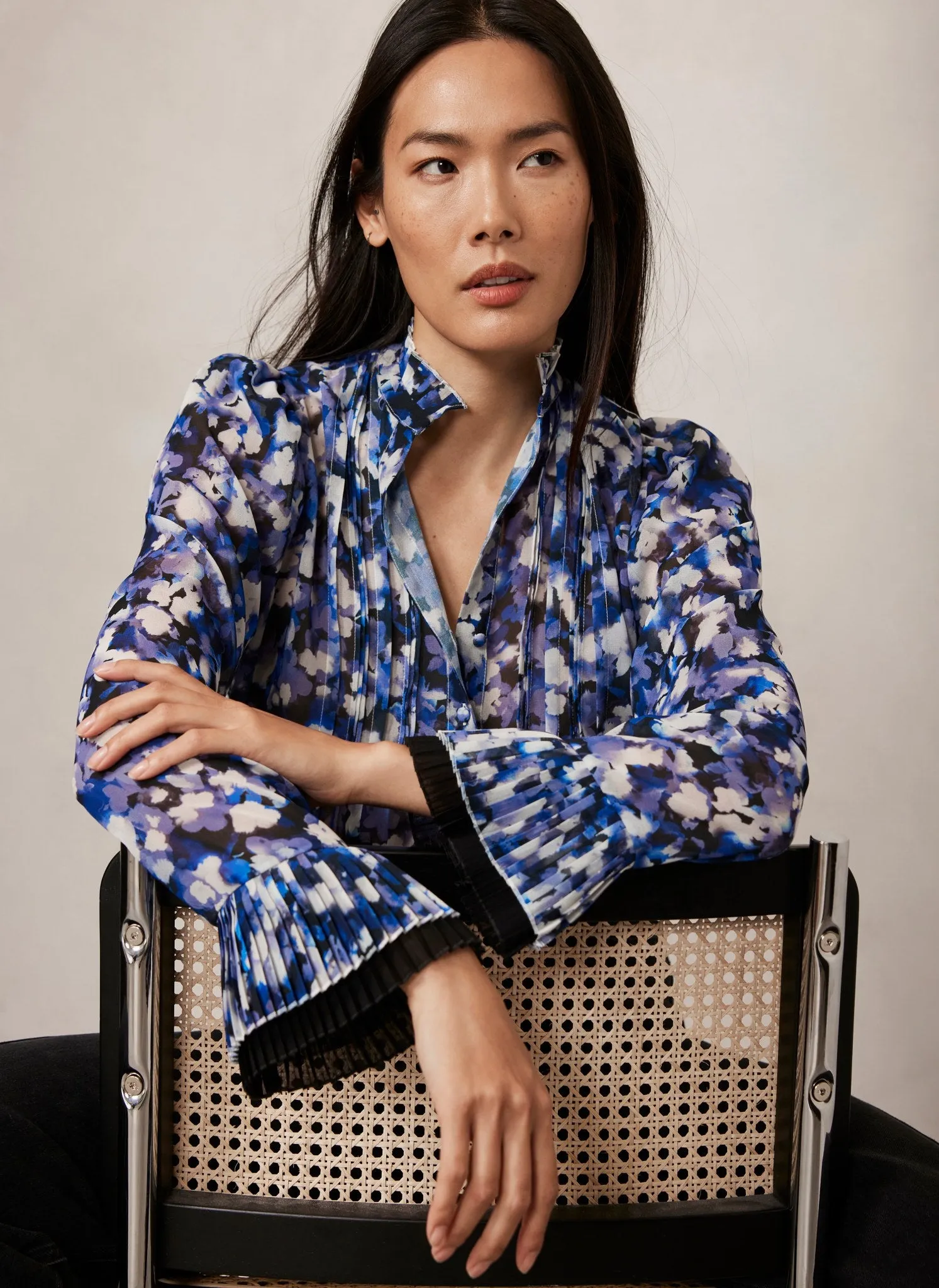 Blue Abstract Print Blouse sold by Mint Velvet product image thumbnail 2