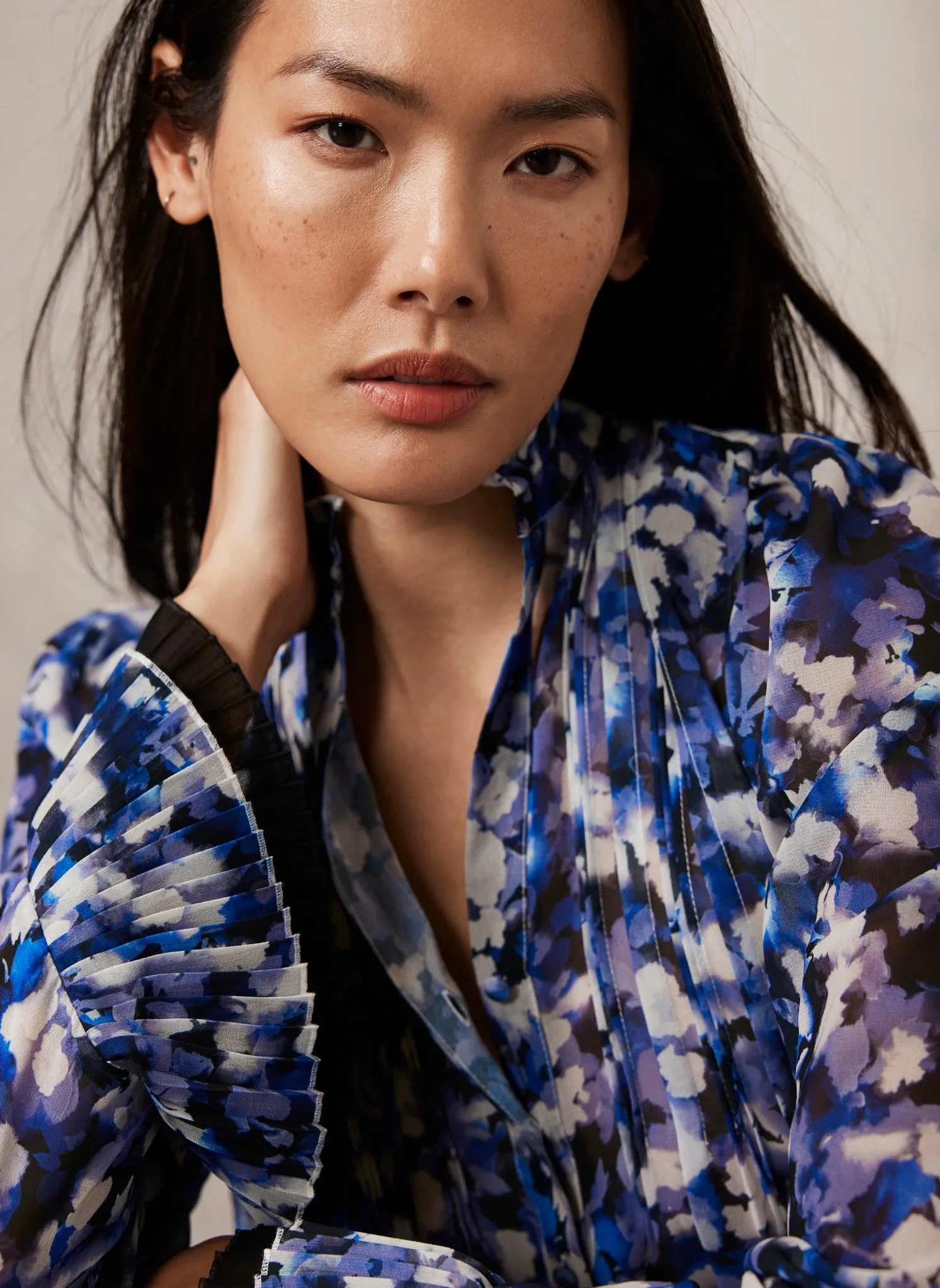 Blue Abstract Print Blouse sold by Mint Velvet product image thumbnail 3