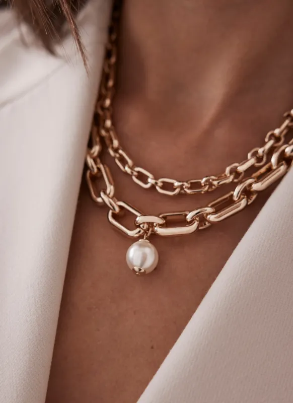 Gold Tone Layered Necklace sold by Mint Velvet