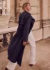 Navy Cotton Relaxed Trench Coat sold by Mint Velvet