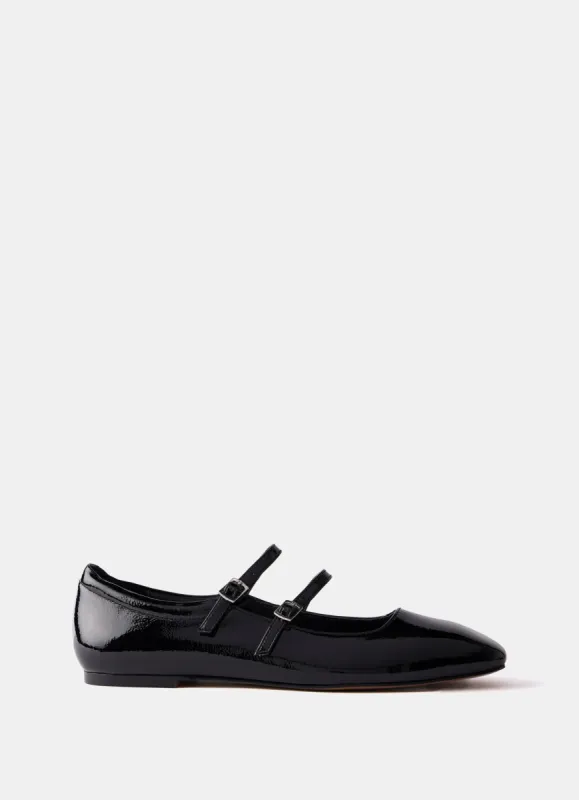 Black Patent Ballet Pumps sold by Mint Velvet