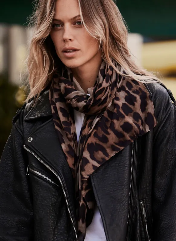Leopard Print Scarf sold by Mint Velvet