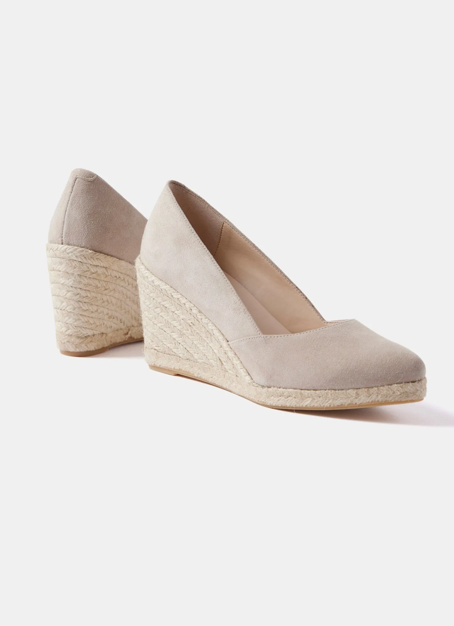 Neutral Suede Espadrille Wedges sold by Mint Velvet product image thumbnail 5